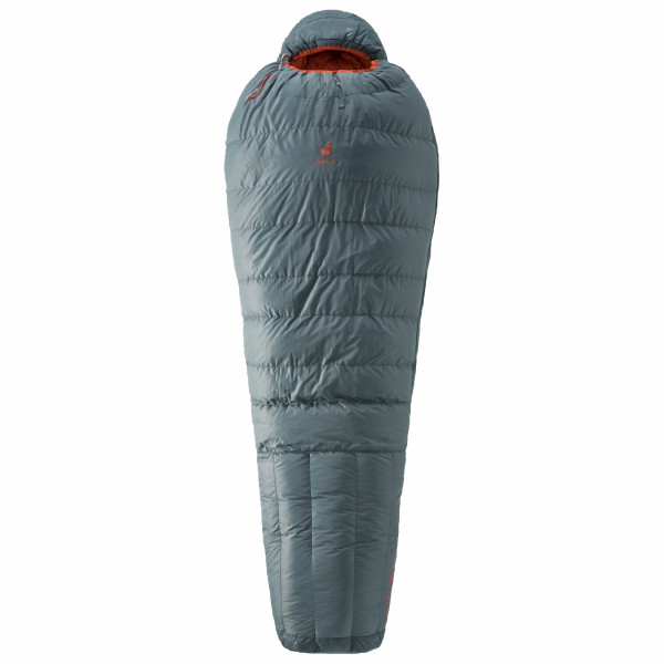 Image of Deuter - Astro Pro 600 EL - Daunenschlafsack Gr 219 x 75 x 52 cm teal / paprika