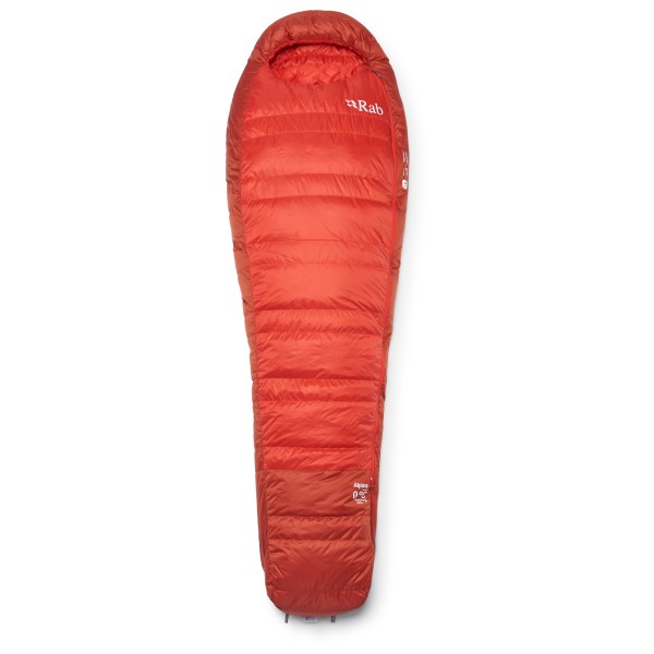 Rab Alpine 0C / 32F Daunenschlafsack (Gr Regular - Body Size: 185 cm |dark horizon /rot)