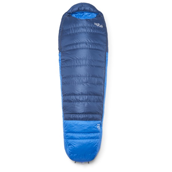 Rab Ascent 0C / 32F Daunenschlafsack (Gr Long - Body Size: 200 cm |blau)