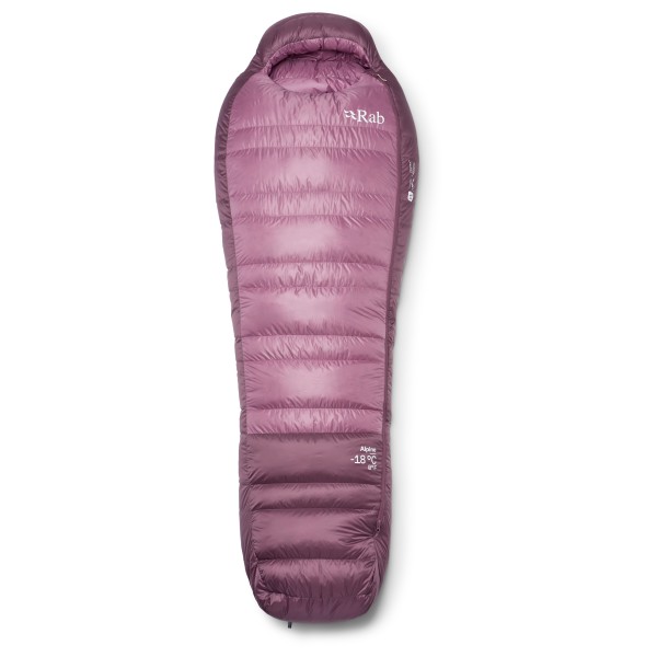 Rab Alpine -18C / 0F Daunenschlafsack Damen (Gr Regular - Body Size: 170 cm |iris / dark iris)