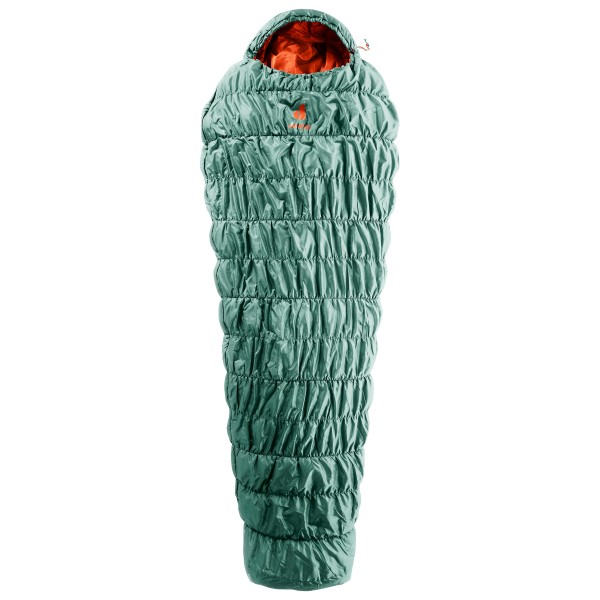 Image of Deuter - Exosphere +4° - Kunstfaserschlafsack Gr 205 x 68-85 x 43-54 cm - Regular;220 x 73-90 x 45-56 cm - Long sage / paprika