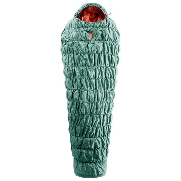 Image of Deuter - Women"s Exosphere +4° SL - Kunstfaserschlafsack Gr 198 x 68-85 x 43-54 cm sage /rot'