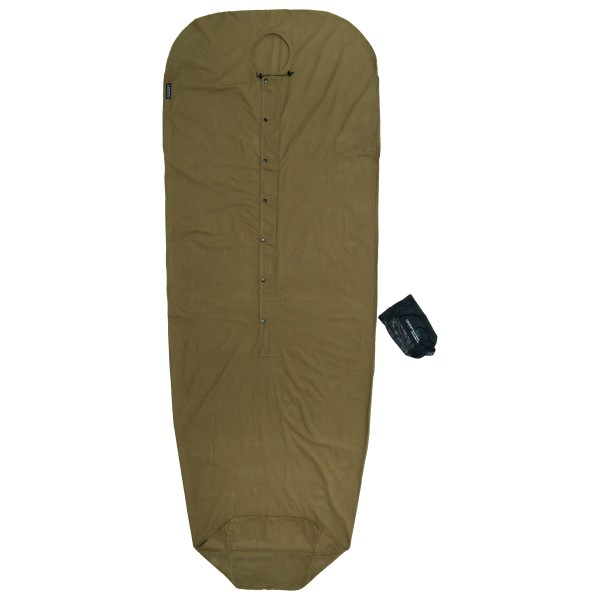 Cocoon Funkenschutz Schlafsackhülle Reiseschlafsack (Gr 225 x 85/60 cm |oliv)