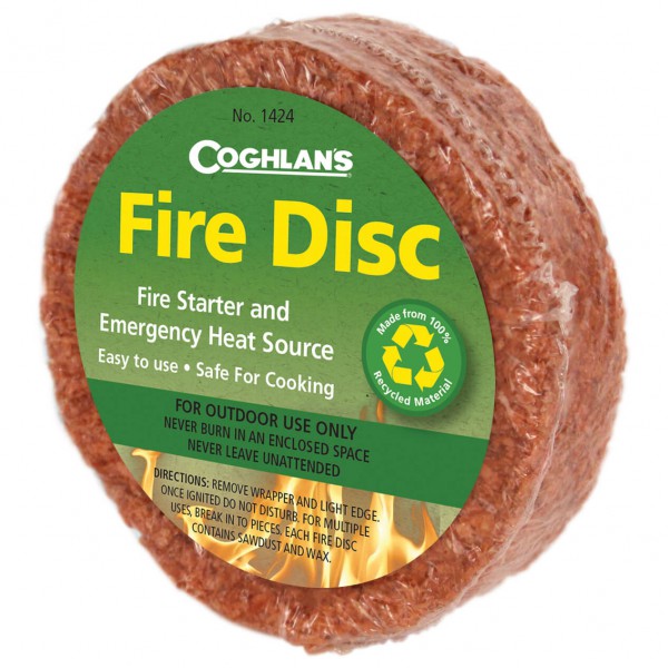 Coghlans - Fire Disc Feueranzünder - Zunder Gr 100 g braun