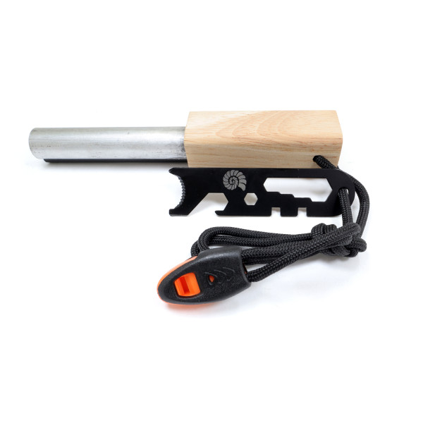 Image of Origin Outdoors - Zündstahl Striker 2 in 1 wood /schwarz