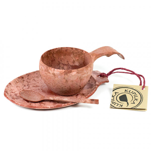 Image of Kupilka - Geschenkset - Tasse, Untersetzer, Löffel beige;braun;rosa bei Bergfreunde.ch - der Outdoor Shop
