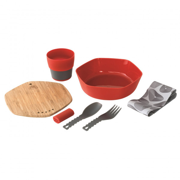 Image of Robens - Leaf Meal Kit - Geschirr-Set Gr 20 x 18,3 x 5,5 cm grau;rot bei Bergfreunde.ch - der Outdoor Shop