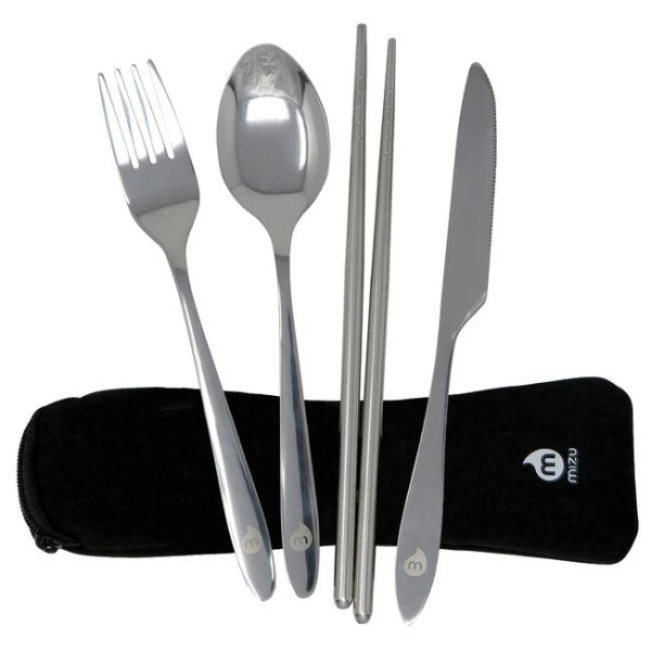 Image of Mizu - Outdoor Cutlery Set grau/schwarz bei Bergfreunde.ch - der Outdoor Shop