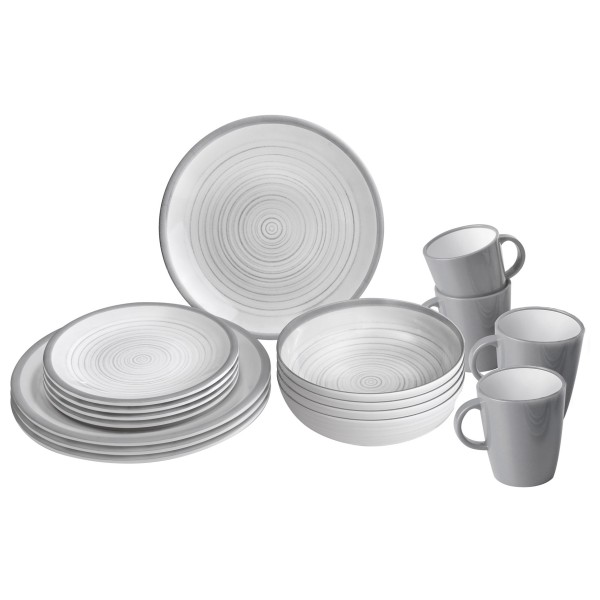 Brunner - Lunch Box - Geschirr-Set Gr 16 Pieces grau