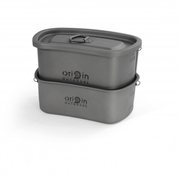 Image of Origin Outdoors - Titan Camping-Topfset - Topf Gr 750 ml + 400 ml grau