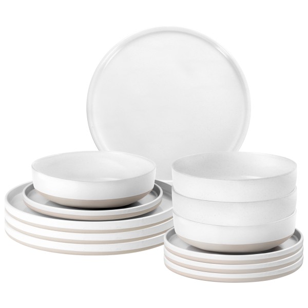 Brunner Midday Geschirr-Set (Größe 12 Pieces |weiß)