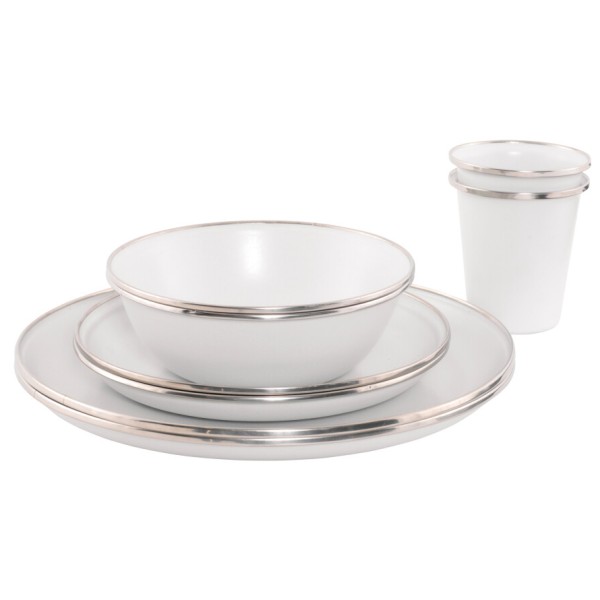Image of Outwell - Delight Essgeschirr für 2 Personen - Geschirr-Set grau/weiß