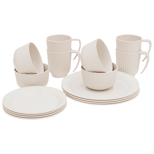 Outwell – Delish 4 Person Dinner Set – Bestekset / Beige