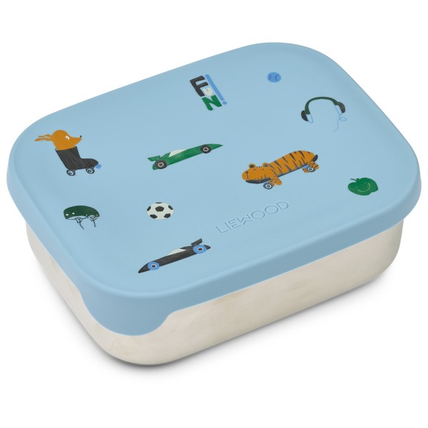LIEWOOD – Kid’s Arthur Printed Lunchbox – Bewaarbakje maat , Blauw