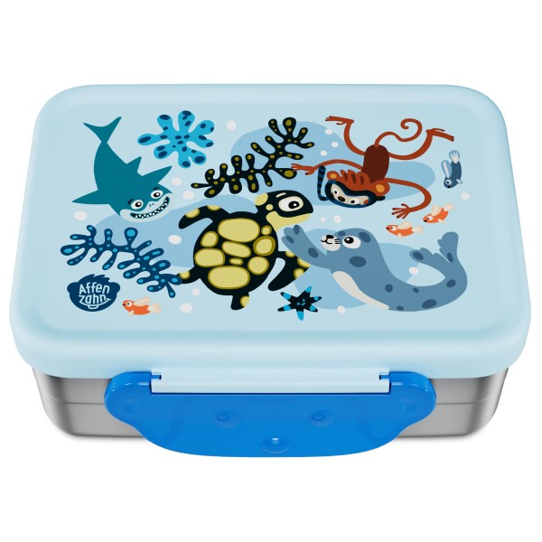 Affenzahn – Kid’s Edelstahl Brotdose – Bewaarbakje maat , Blauw