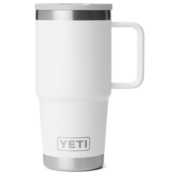 Yeti Coolers Rambler 20 Travel Stronghold Mug Becher Reisen (Gr 590 ml |weiß/grau)