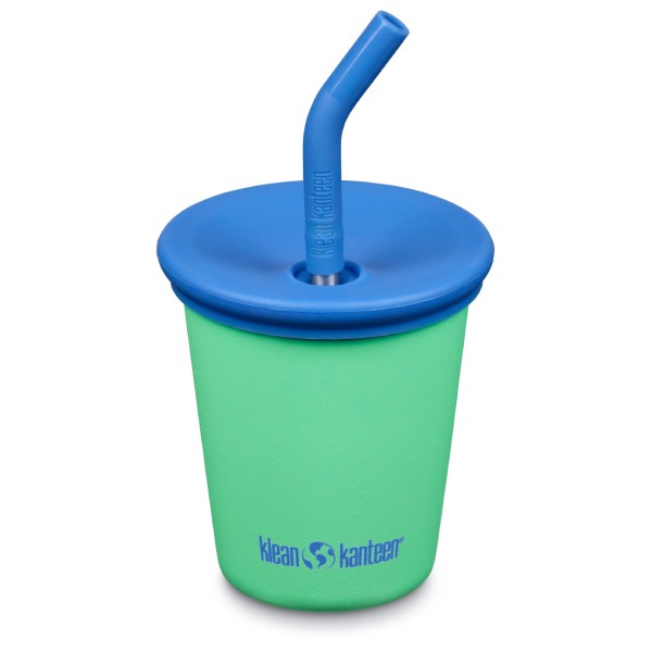 Klean Kanteen Steel Cup with Straw Lid Becher (Größe 296 ml |grün/blau)