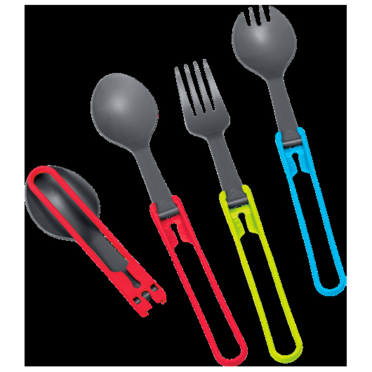 MSR - Folding Utensils 4-Pack - Besteck-Set Gr 20 x 4 x 1 cm schwarz