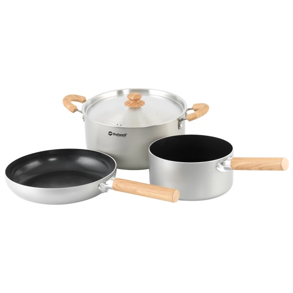 Outwell Feast keramisches Topfset L Topf (Gr Pfanne Ø 17 cm / Topf Ø 17 & 1 |grau)