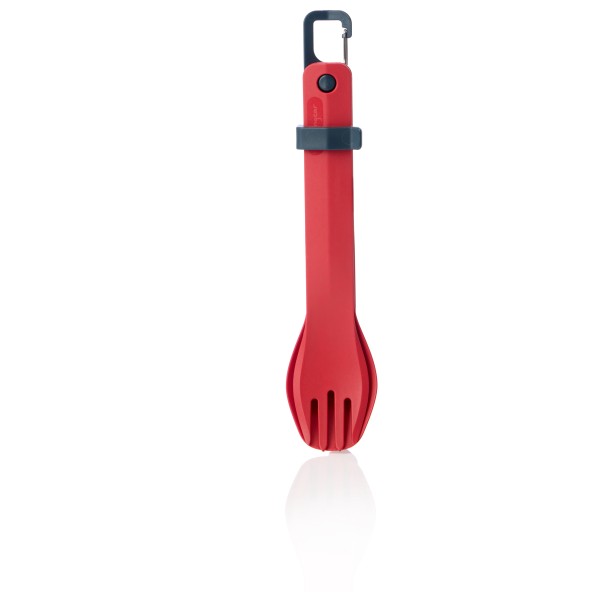 humangear Besteck GoBites Bio K/F/S Besteck-Set (weiß/rot)