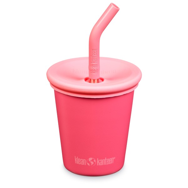 Klean Kanteen Kid’s Kanteenkid Steel Cup with Straw Beker ml Roze
