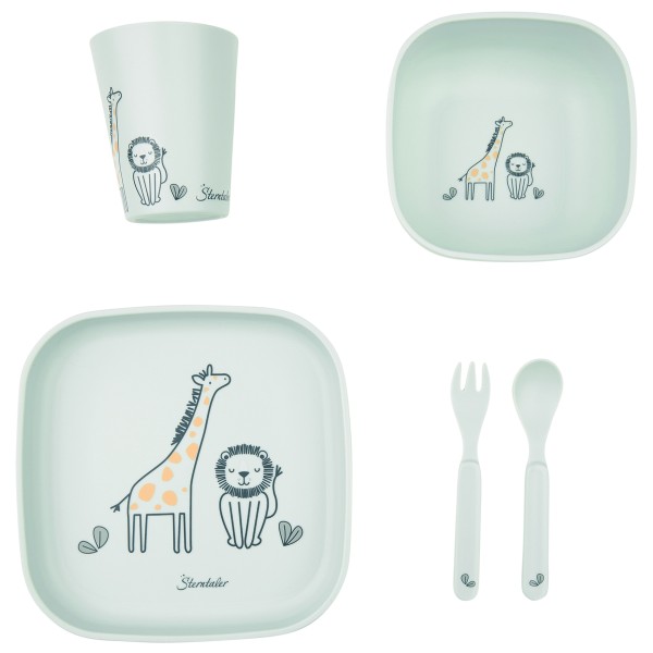 Sterntaler Kid’s Geschirrset Rechteckig Bestekset Grijs