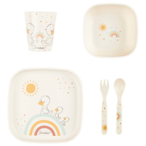 Sterntaler Kid’s Geschirrset Rechteckig Bestekset Wit