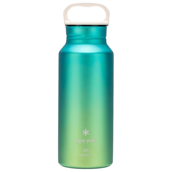Snow Peak - Titanium Aurora Bottle - Trinkflasche Gr 800 ml türkis/grün