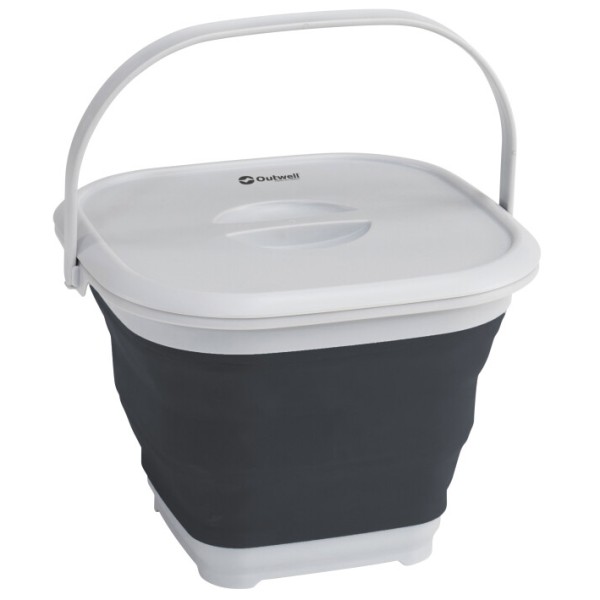 Image of Outwell - Collaps Bucket Square with Lid - Wasserträger Gr 9 l - 30 x 29,5 x 22 cm grau;grau/türkis