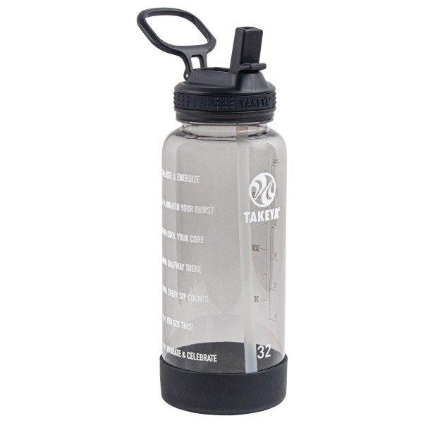 Image of Takeya - Tritan Motivational Straw Bottle 950 ml - Trinkflasche Gr 950 ml grau