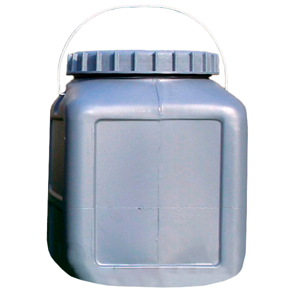 Basic Nature - Eckige Weithalstonne - Wasserträger Gr 30 l grau