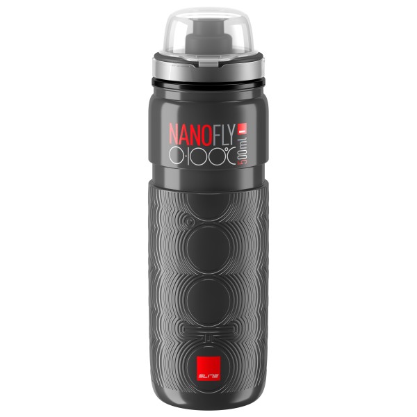 Elite - Thermoflasche Nanofly 0-100° - Fahrrad Trinkflasche Gr 500 ml grau