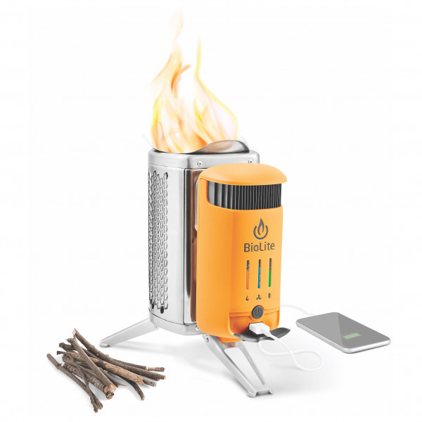 Image of BioLite - CampStove 2+ - Trockenbrennstoffkocher stainless steel /orange