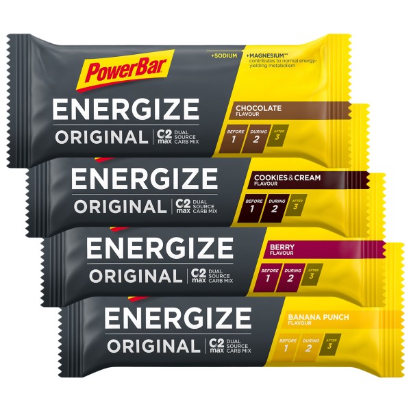 PowerBar - Energize 3+1 Multipack Choco/Cookies/Berry/Banana - Energieriegel Gr 4 x 55 g choco, cookies, berry, banana