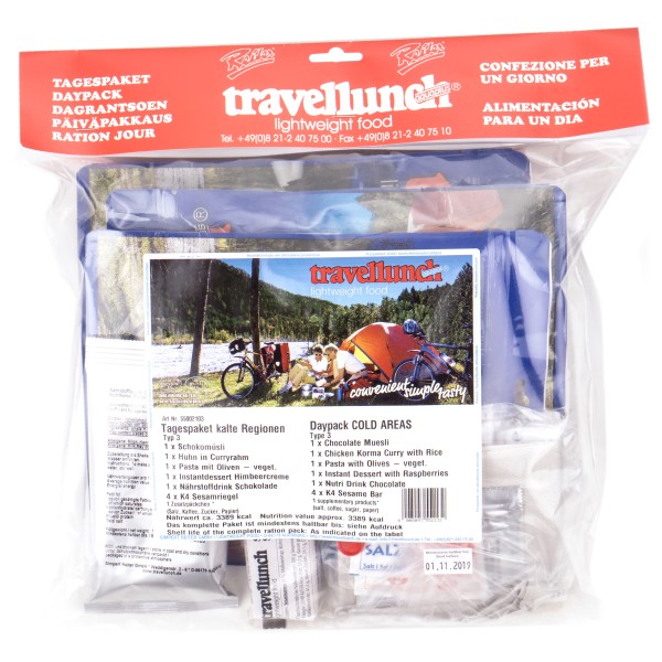 Image of Travellunch - Tagespaket ''Kalte Regionen'' Typ 3 Gr 850 g bei Bergfreunde.ch - der Outdoor Shop