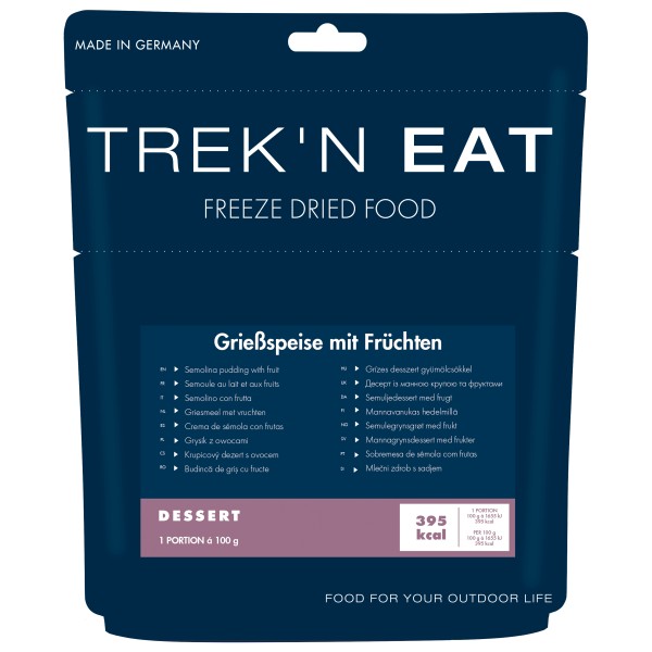 Trekn Eat Semolina Pudding with Fruits Outdoor Lebensmittel (Gr 100 g)