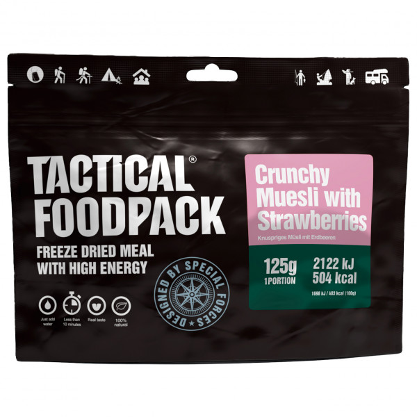 Image of TACTICAL FOODPACK - Crunchy Muesli with Strawberries Gr 125 g