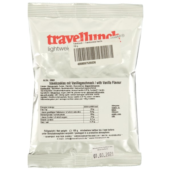 Image of Travellunch - Travelcookies Vanille Gr 100 g bei Bergfreunde.ch - der Outdoor Shop