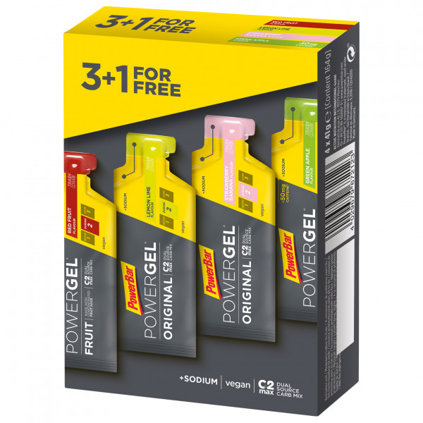 PowerBar Powergel 3+1 Gratis Outdoor Lebensmittel (Gr 4 x 41 g |grün)