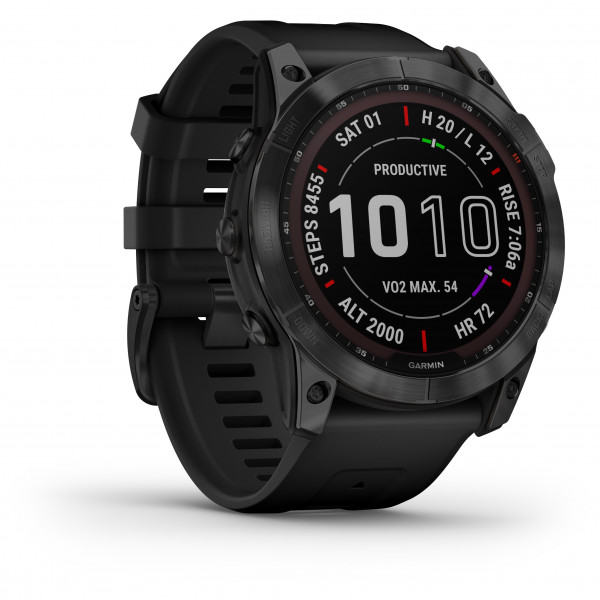 Garmin - Fenix 7X Sapphire Solar - Montre multifonction noir