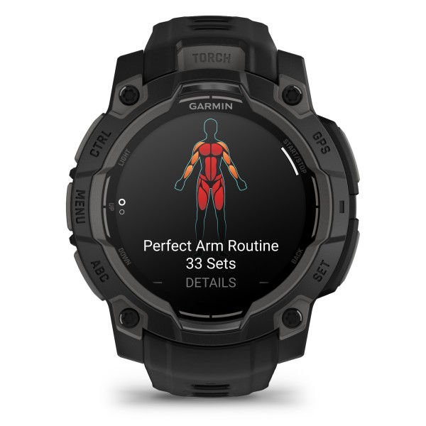 Garmin Instinct 3 Amoled 45 mm Multifunktionsuhr (schwarz)