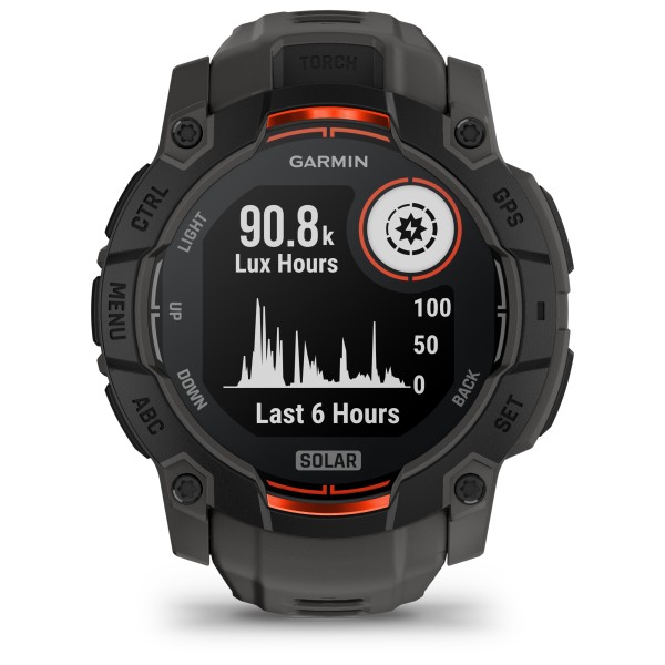 Garmin Instinct 3 Solar 50 mm Multifunktionsuhr (coal /schwarz)