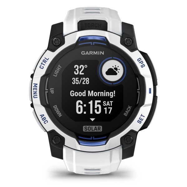 Garmin Instinct 3 Solar 45 Multifunktionsuhr (schwarz/weiß)