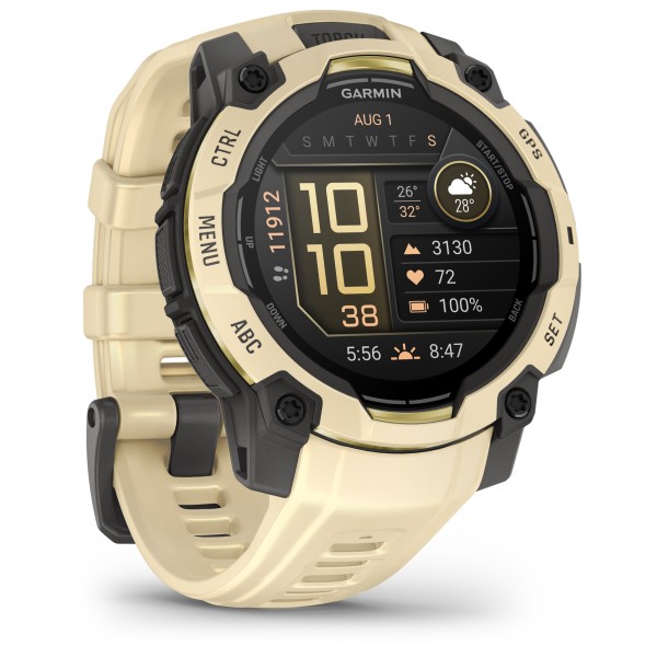 Garmin Instinct 3 Amoled 45 mm Multifunktionsuhr (grau/ citrine)