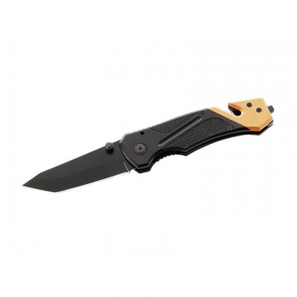 Image of Herbertz - Rettungsmesser Tanto / Epoxy - Messer Gr 8,0 cm schwarz/orange