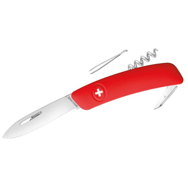 Image of Swiza - Schweizer Messer D01 AB - Messer Gr 7,5 cm rot/weiß bei Bergfreunde.ch - der Outdoor Shop