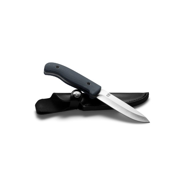 Image of ØYO - Nordic Knife with Leather Sheat - Messer Gr Klinge: 12 cm schwarz