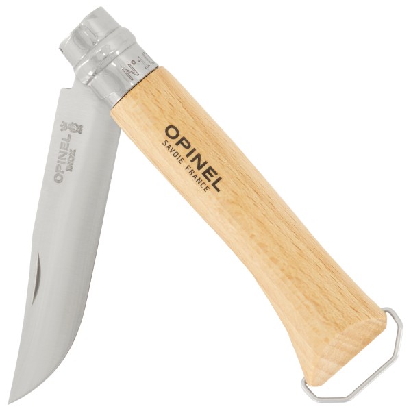 Opinel - No 10 mit Korkenzieher & Flaschenöffner - Messer beige/grau