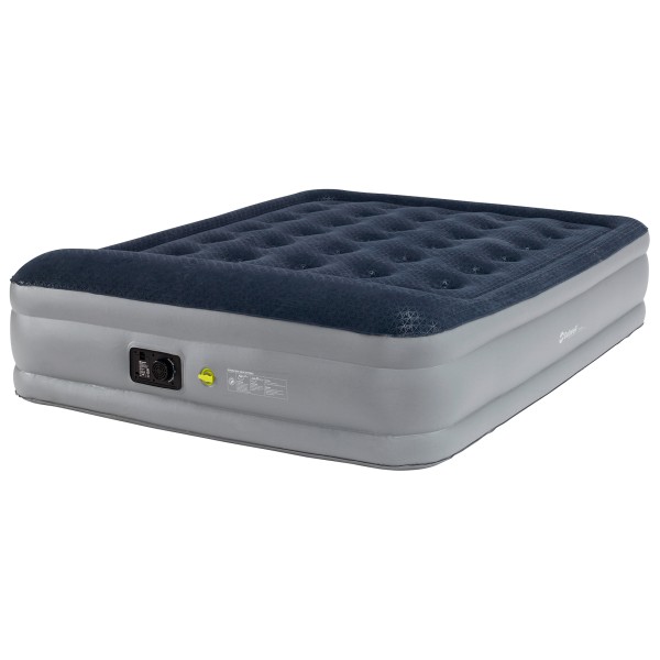 Outwell Superior Double mit eingebauter Pumpe Luftbett (Gr 195 x 160 x 45 cm |grau/blau)