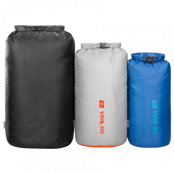 Tatonka Dry Sack Set III Packsack (Gr 10 l / 18 l / 30 l |grau |wasserdicht)
